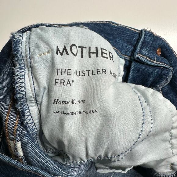 MOTHER The Hustler Ankle Fray Home Movies Frayed Edge Jeans Women's Size 24 - Picture 9 of 10